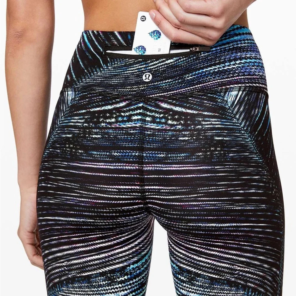 Lululemon Speed Wunder Tight *Nulux Tropics Speed Wunder Under Blue Black size 6